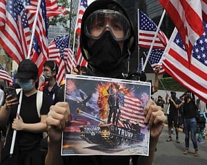 Hong Kong protesters urge Trump to 'liberate' their city