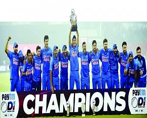 India end 2019 with win
