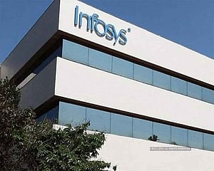Infosys shares up over 1 pc