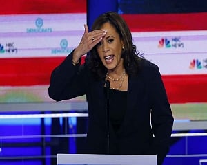 Kamala Harris surges to second spot among Democratic presidential aspirants