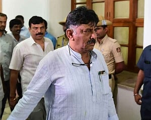 Karnataka Cong leader Shivakumar appears before ED for 3rd time in Delhi