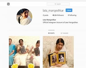 Lata Mangeshkar makes Instagram debut