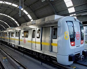 NSUI members stop metro train to demand concession in metro fare for students
