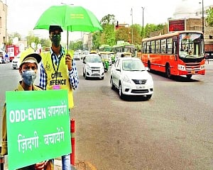 Odd-even fine doubled, no curbs on 2-wheelers