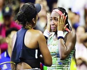 Osaka thrashes tearful Gauff