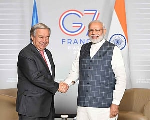 PM Modi holds "fruitful discussions" with UN chief Antonio Guterres