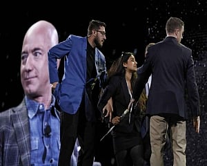 Protester arrested at Jeff Bezos Amazon conference in Vegas