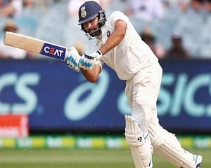 Rohit's unbeaten half-century takes India to 91 for no loss at lunch