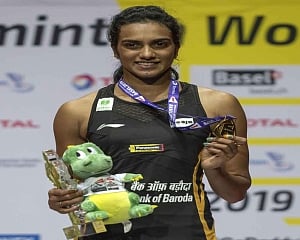 Sindhu becomes first Indian shuttler to win World C'ships gold, bear Okuhara in final