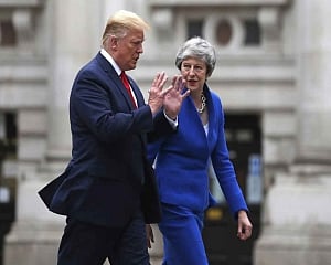 Theresa May marks last press meet with message of compromise for Trump