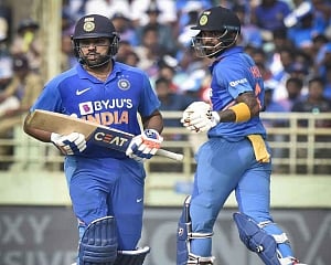 Ton up Rohit, Rahul take India to 387/5 against hapless Windies