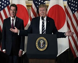 Trump urges fairer trade with Japan at start of state visit