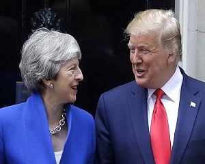 Trump promises May 'very substantial' trade deal after Brexit