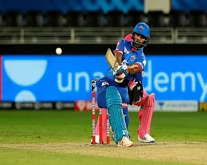 Dhawan, Iyer's fifties take DC to 161/7 against RR