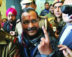 Hat-trick for Kejriwal, rout for BJP