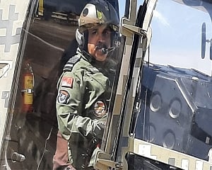 IAF chief Bhadauria flies Light Combat Helicopter over Bengaluru