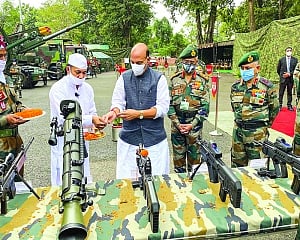 India wants peace, won’t surrender an inch: Rajnath