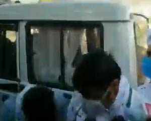 Ink thrown at AAP MP Sanjay Singh in Hathras