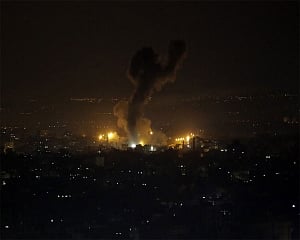 Israeli military strikes Hamas targets in Gaza after rocket firing