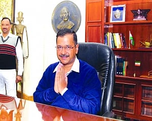 Kejriwal takes charge as CM sans portfolio, DJB goes to Satyendar