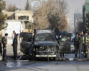 Officials: Bomb and gun attacks in Afghan capital kill 3