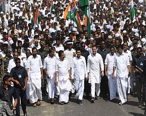 Rahul Gandhi leads "Save the Constitution" march in Wayanad