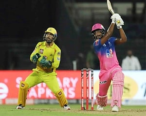 Rajasthan Royals post 216/7 vs CSK as Samson smashes 74 off 32 balls