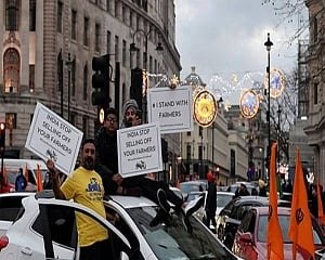 Scotland Yard makes arrest from protest in London against farm laws in India