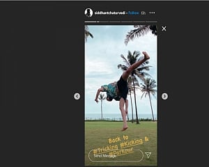 Siddhant Chaturvedi shares pic of him doing cartwheel