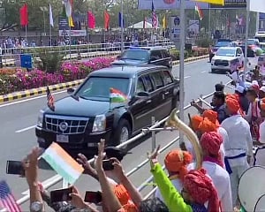 Trump, Modi embark on 22-km-long roadshow in Ahmedabad