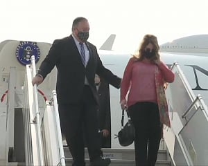 US Secretary of State Mike Pompeo, Defence Secretary Mark Esper arrive in India