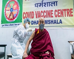 Dalai Lama receives first dose of anti-coronavirus vaccine