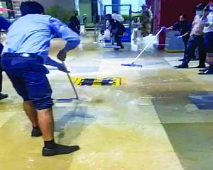 Delhi deluged, knee-deep water at IGI Airport