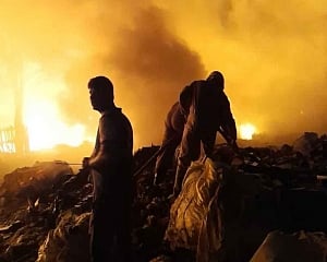 Fire at open godown in Delhi's Tikri Kalan doused after 10 hours