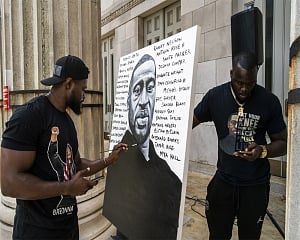 George Floyd's family holds rally, march in brother's memory