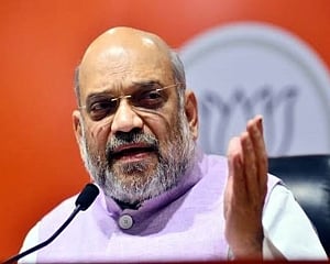 HM Amit Shah greets Delhi Police personnel on force's 74th raising day