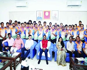 Junior archery contingent felicitated by NTPC