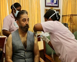 Kamal Haasan receives first dose of COVID-19 vaccine