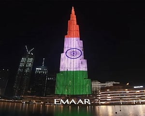 Landmarks across UAE lit up with tricolour to support India's COVID-19 battle