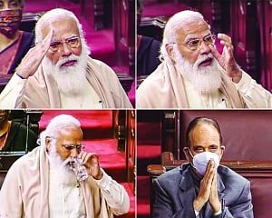 Modi gets emotional in RS  farewell speech for Azad