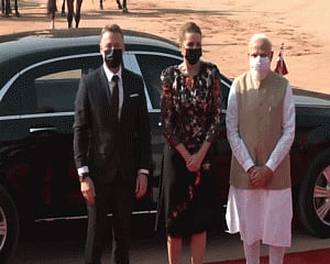 Modi meets visiting Danish PM