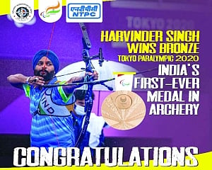 NTPC felicitates Paralympics  medal-winning archer