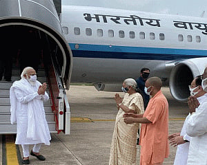 PM arrives in Lucknow to pay last respects to ex-UP CM Kalyan Singh