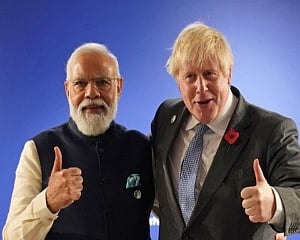 PM Modi holds bilateral talks with UK's Johnson to enhance cooperation on renewables and clean tech