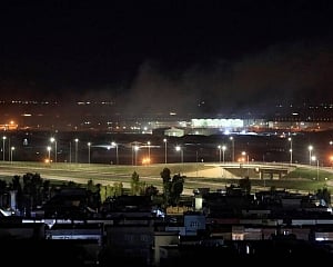 Rockets strike near US base in Iraq, killing 1, wounding 8