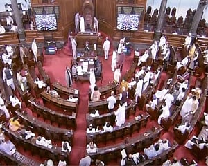 Rajya Sabha adjourned for day amid Opposition protest