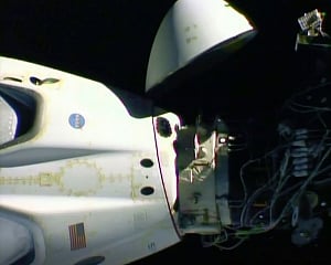 SpaceX capsule departs station with 4 astronauts, heads home