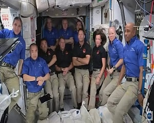 SpaceX Crew-2 Dragon with four astronauts onboard docks at ISS