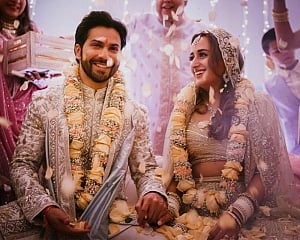 Varun Dhawan shares first image of wedding with Natasha Dalal
