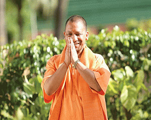 Adityanath reaches Hyderabad to attend BJP meet